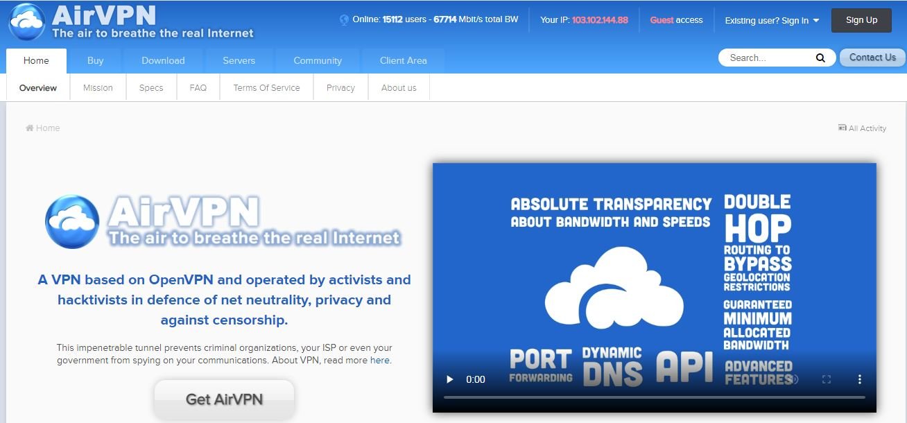 airvpn-homepage