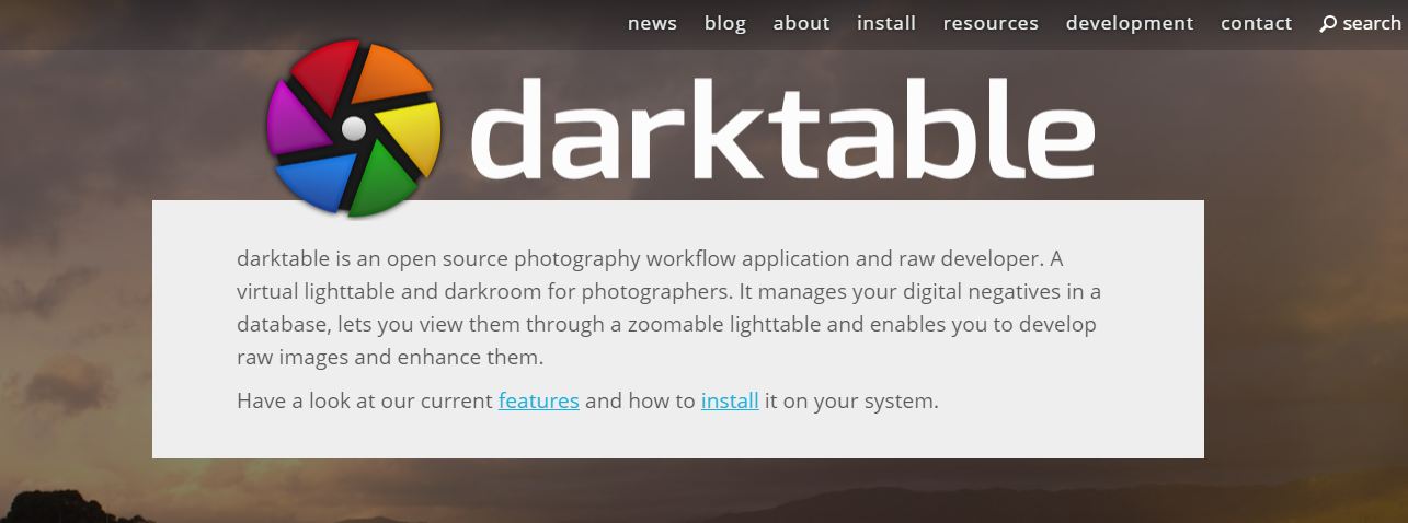 darktable-homepage
