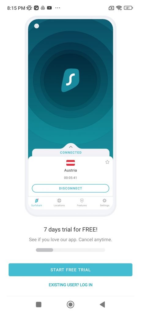 surfshark existing user login